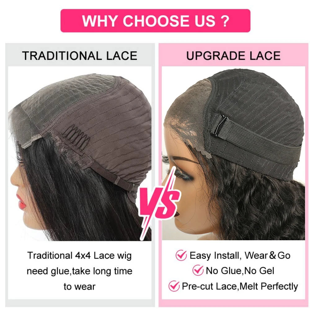 32 34 Inch Body Wave 6x4 5x5 Wear And Go Glueless Wig Human Hair Transparent Lace Closure Wigs For Black Women On Sale MYLOCKME