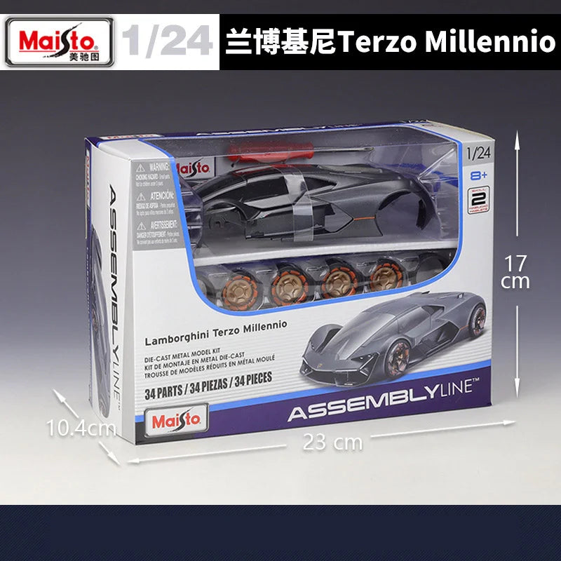 Maisto Assembly Version 1:24 Lamborghini Terzo Millennio Alloy Sports Car Model Diecast Metal Racing Car Vehicle Model Kids Gift - IHavePaws