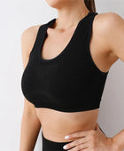 Fitness Sports Bra For Women Soft Brassiere Yoga Underwear Crop Tops 7 Color Breathable Running Gym Underwear Quick Dry Vest Black / S-M 40-60kg - IHavePaws