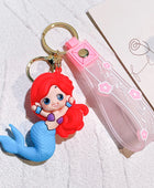 New cartoon mermaid keychain three-dimensional mermaid princess girl keychain bag pendant Style 4 - ihavepaws.com