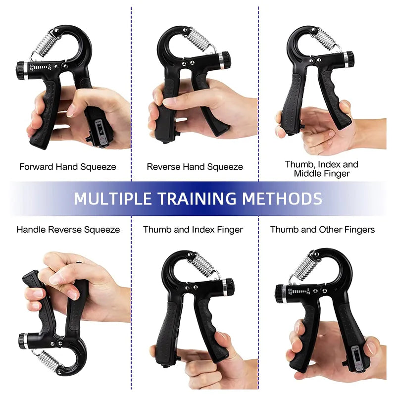 5-60kg Adjustable Hand Grip Strengthener Hand Grip Trainer With Counter Wrist Forearm And Hand Exerciser For Muscle Building - IHavePaws
