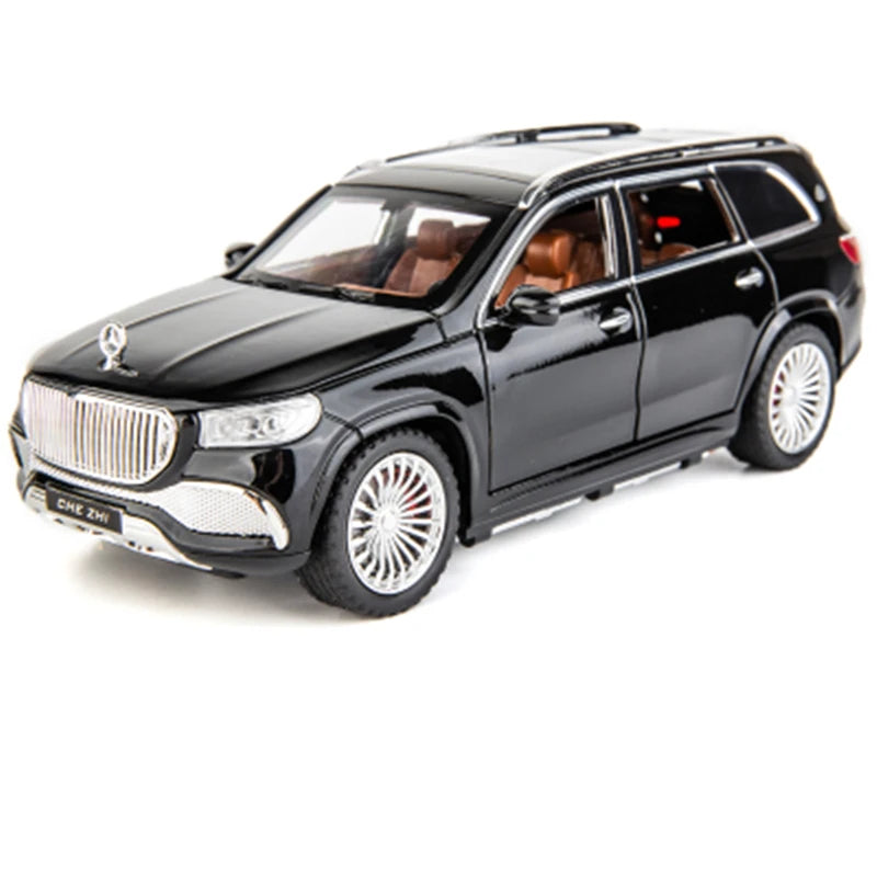 1/24 Maybach GLS-Class GLS600 SUV Alloy Car Model Diecasts Metal Toy Luxy Car Model Collection Sound Light Simulation Kids Gifts Black - IHavePaws