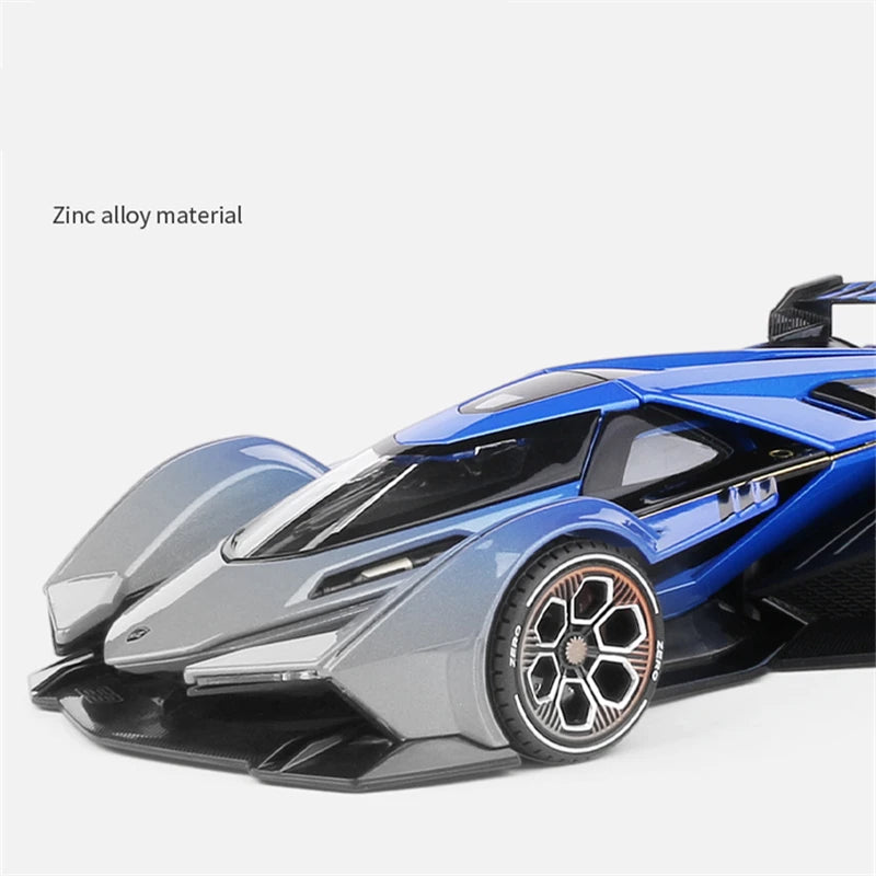 1:24 V12 Vision GT Gran Turismo Alloy Concept Sports Car Model Diecasts Metal Toy Racing Car Model Sound and Light Kids Toy Gift - IHavePaws