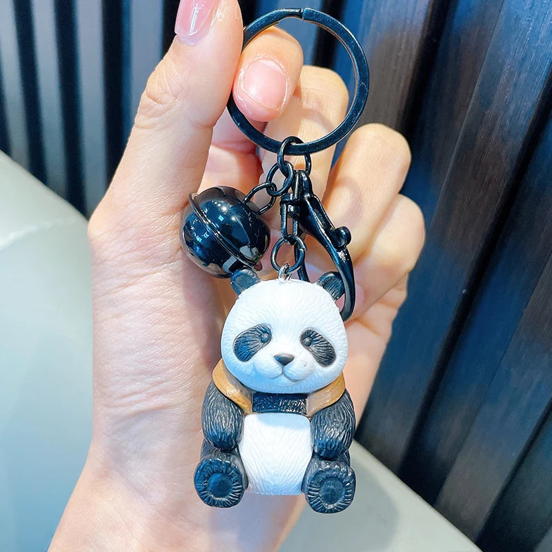 Chinese Giant Panda Keychain Pendant Cartoon Panda Decoration Toy Luggage Accessories Creative Car Key Ring Children's Day Gift 04 - ihavepaws.com