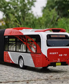 Large Size Electric Tourist Toy Traffic Bus Alloy Passenger Car Model Metal Double Section City Bus Model Sound Light Kids Gifts
