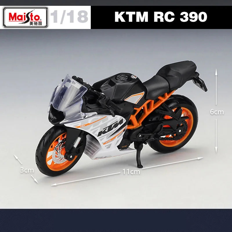 Maisto 1:18 KTM RC 390 Alloy Racing Motorcycle Model Simulation Diecast Metal Street Sports Motorcycle Model Childrens Toys Gift