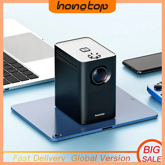 HONGTOP S30MAX Android Wifi 4k Smart Portable Projector with WiFi and Bluetooth Pocket Outdoor 4K 9500L Android 10.0 Projector - IHavePaws