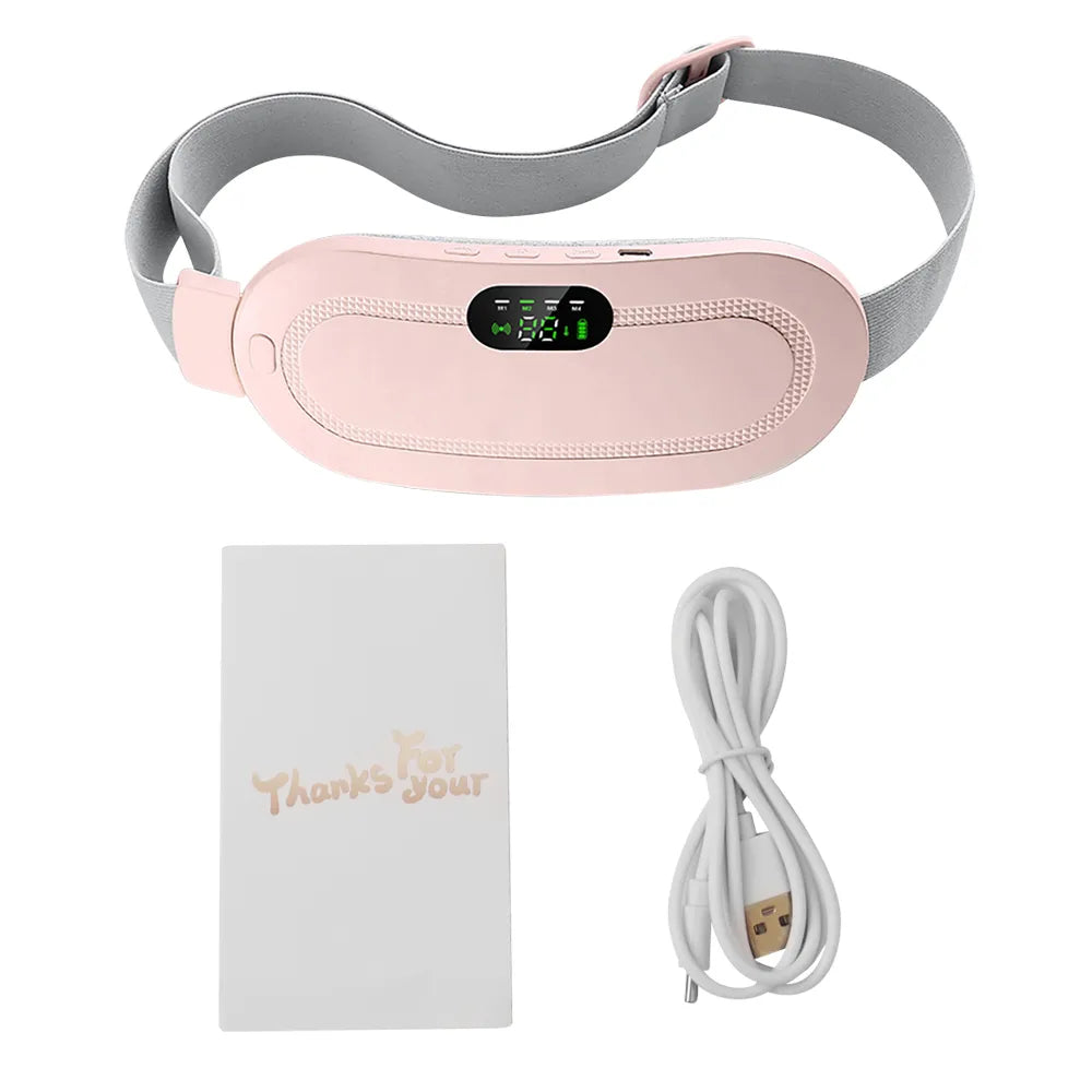 Portable Menstrual Heating Pad Warm Palace Waist Belt Period Cramp Massager Menstrual Heating Pad Dysmenorrhea Relieving Belt Pink - IHavePaws