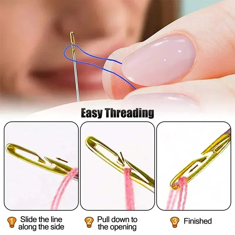 12PCS Side Holes Blind Needles Sewing Stainless Steel - IHavePaws