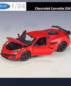 WELLY 1:24 2023 Chevrolet Corvette Z06 Alloy Sports Car Model Diecast Metal Racing Car Model Simulation Collection Kids Toy Gift - IHavePaws