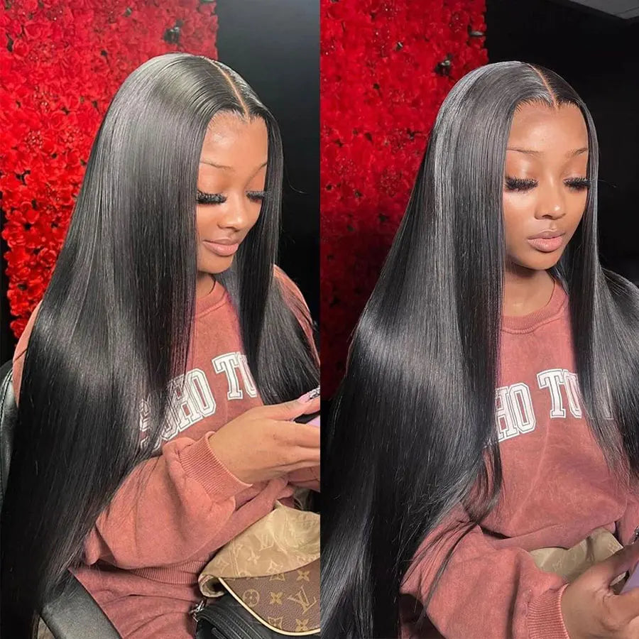 Ready To Wear Lace Wig Straight 6x4 5x5 Lace Wig Human Hair Glueless Wig Brazilian Human Hair Ready To Wear Pre Cut Lace