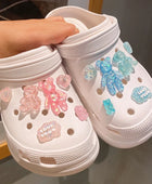 1 Set Glitter Love Bear Novelty Cute Shoe Charms for Croc Shoe Decorations Clogs Sneakers Slippers Accessories Kid Girl Gift C - ihavepaws.com