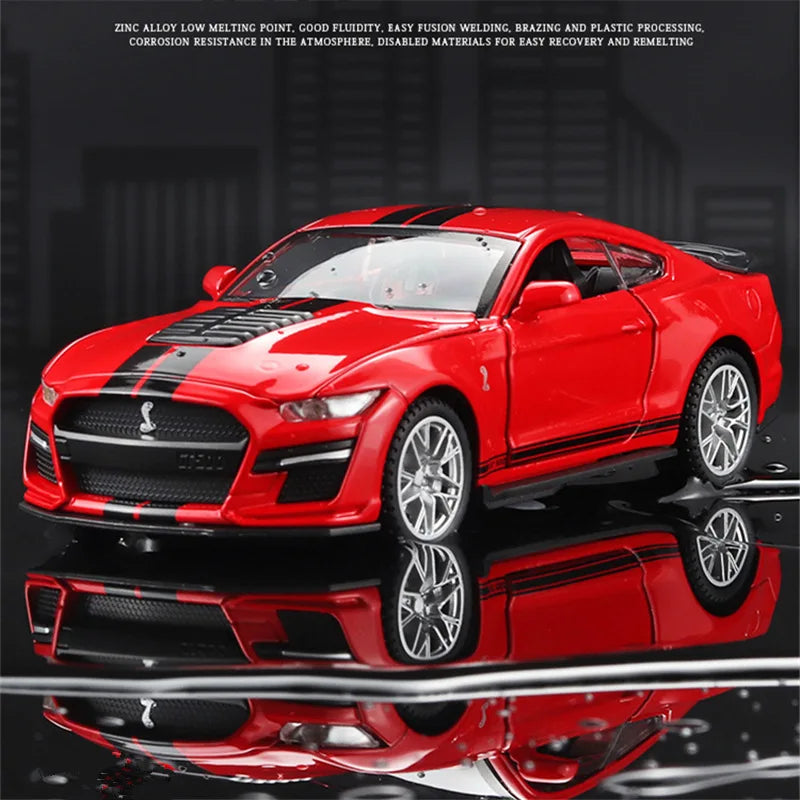 1:32 Ford Mustang Shelby GT500 Alloy Sports Car Model Diecast & Toy Vehicles Metal Car Model Simulation Collection Kids Toy Gift Red - IHavePaws