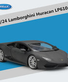 WELLY 1:24 Lamborghini Huracan LP610-4 Alloy Sports Car Model Diecasts Metal Toy Race Car Model Simulation Collection Kids Gifts Black - IHavePaws