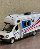 1:30 Diecast Luxury RV Recreational Dining Car Model Metal Camper Van Motorhome Touring Car Model Sound and Light Kids Toys Gift White - IHavePaws