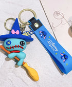 Cartoon Lilo & Stitch Silicone Pendant Keychain for Women Men Fans Lovely Pink Blue Purple Stitch Angel Keyring Gifts SDZ 18 - ihavepaws.com