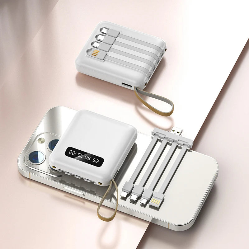 PowerFlow 4-in-1 Super Fast Charging Mini Power Bank - 30000mAh White / 10000mAh - IHavePaws