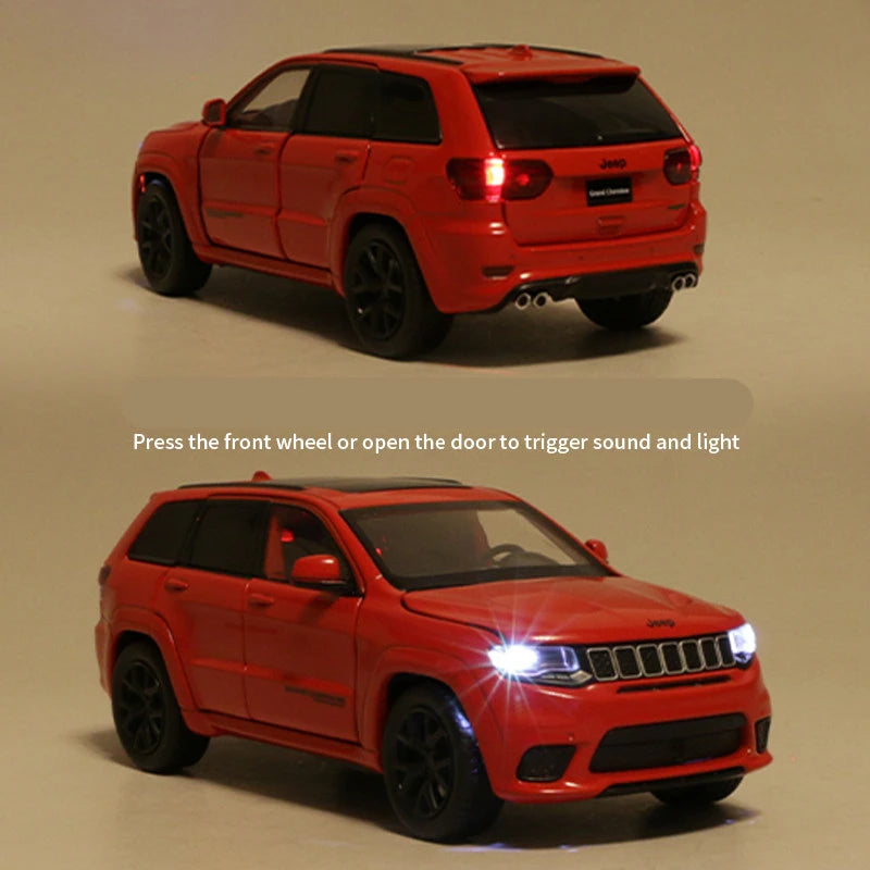 1:32 Jeep Grand Cherokee Alloy Car Model Diecasts & Toy Off-road Vehicles Metal Car Model Simulation Sound and Light Kids Gifts - IHavePaws