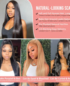 13X4 Lace Frontal Wig Straight 13x6 HD Lace Front Human Hair Wigs For Black Women Bone Straight Wigs Huamn Hair Natural Color