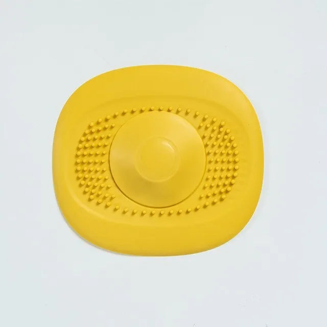 Silicone Kitchen Sink Plug Shower Filter Drain Cover Stopper yellow - IHavePaws