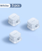 Joyroom Magnetic Cable Clips Cable Smooth Adjustable Cord Holder 3 Pcs White - IHavePaws