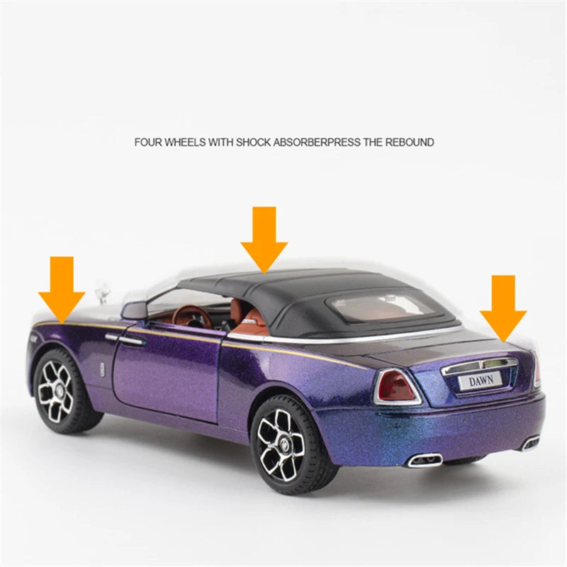 1:24 Rolls Royces Dawn Alloy Luxy Car Model Diecasts Metal Toy Vehicles Car Model Simulation - IHavePaws