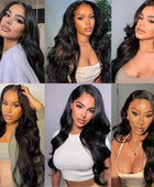 13x4 13x6 Body Wave Transparent Lace Front Wigs Brazilian Human Hair Cheap Hair No Glue 4x4 Lace Closure Wig 180% Density