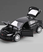 1:24 HONDA CIVIC TYPE-R Alloy Car Model Diecast Toy Metal Sports Car Vehicles Model Sound and Light Collection Children Toy Gift Black - IHavePaws