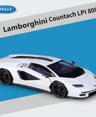 Welly 1:24 Lamborghini Countach LPI800 Alloy Sports Car Model Diecasts Metal Racing Car Vehicles Model Simulation Kids Toys Gift White - IHavePaws