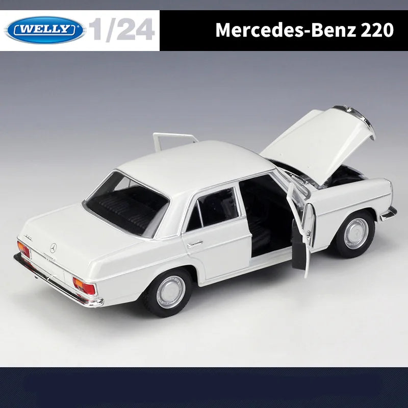 WELLY 1:24 Mercedes-Benz 220 Alloy Car Model Simulation Diecasts Metal Classic Retro Old Car Model Collection Childrens Toy Gift - IHavePaws