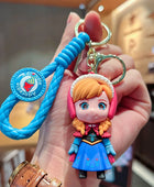 Cartoon Anime Disney Frozen Character Keychain Queen Elsa 3D Doll Key Ring Pendant Women's Bag Accessories Gift for Daughter 02 - ihavepaws.com
