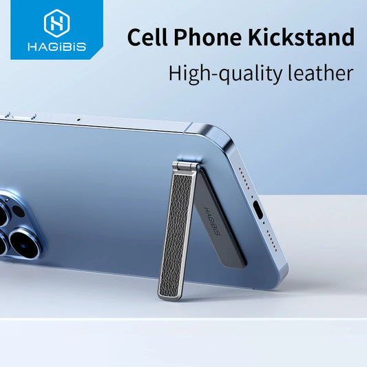 Hagibis Phone Kickstand leather Vertical and Horizontal Stand Adjustable Angle Aluminum Phone Boost Holder for any Cell Phone - IHavePaws