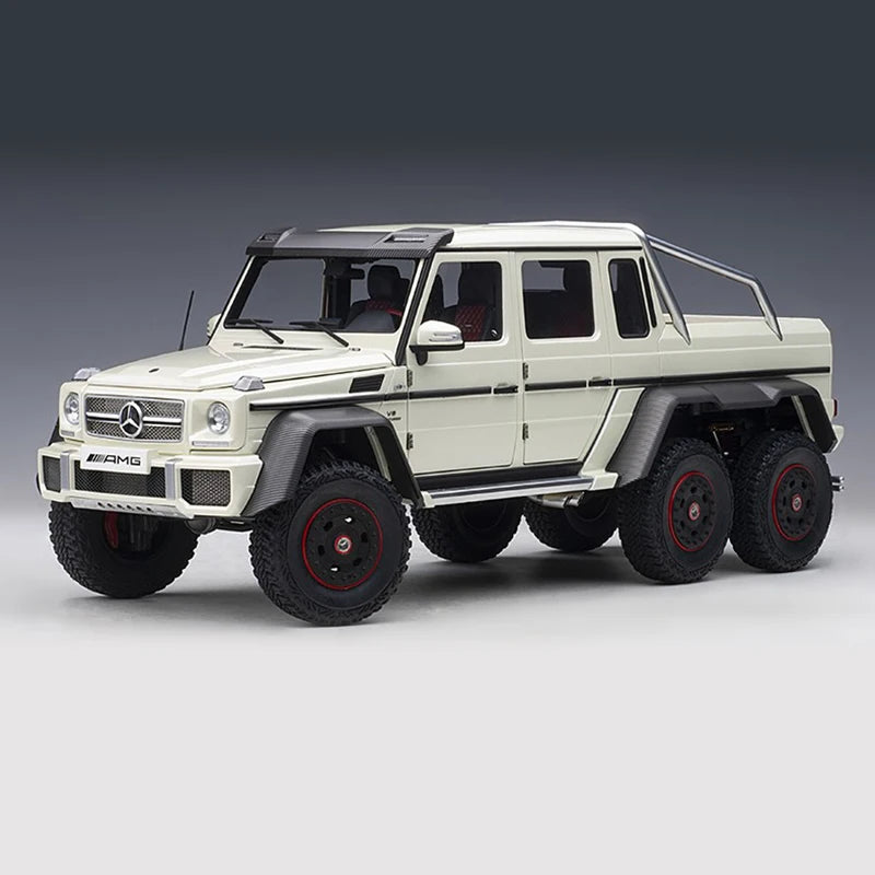 AUTOart 1:18 Benz G63 AMG 6X6 SUV Off-road vehicle Car Scale model Bright White (76307) - IHavePaws