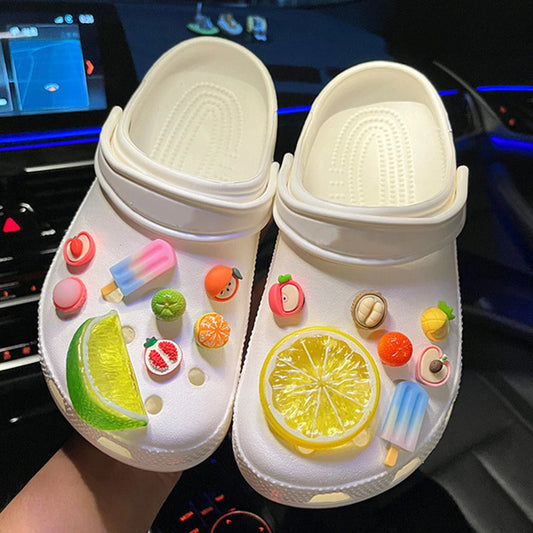 Fresh Lemon Charms for Croc Designer DIY Cute Hole Shoes Decaration Accessories for Crocs Clogs Kid Boy Women Girls Gifts - IHavePaws
