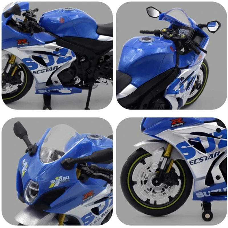 New 1:12 Suzukis GSX-R1000R Model Alloy Racing Motorcycle Diecast Street Cross-Country Motorcycle Simulation Gifts Toys for boys