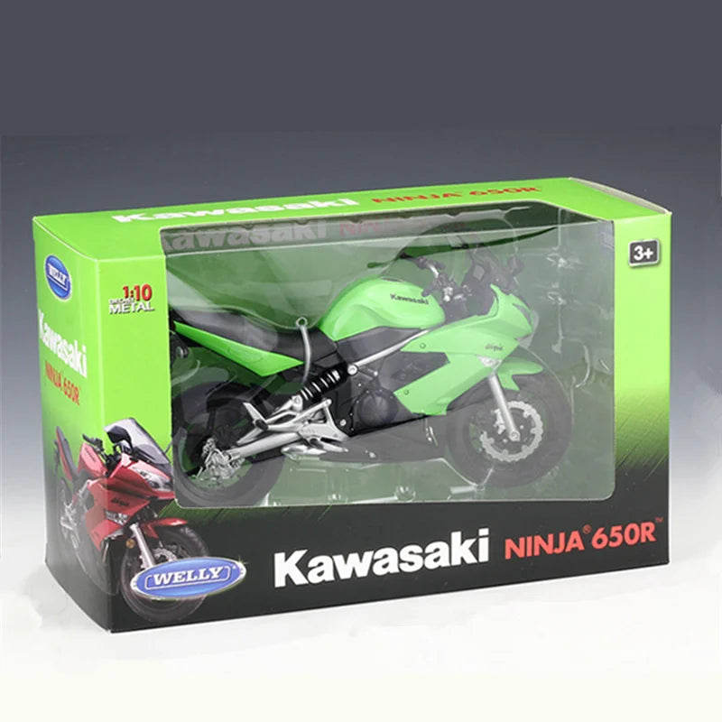 WELLY 1:10 Kawasaki Ninja 650R Alloy Racing Motorcycle Scale Model Diecast - IHavePaws