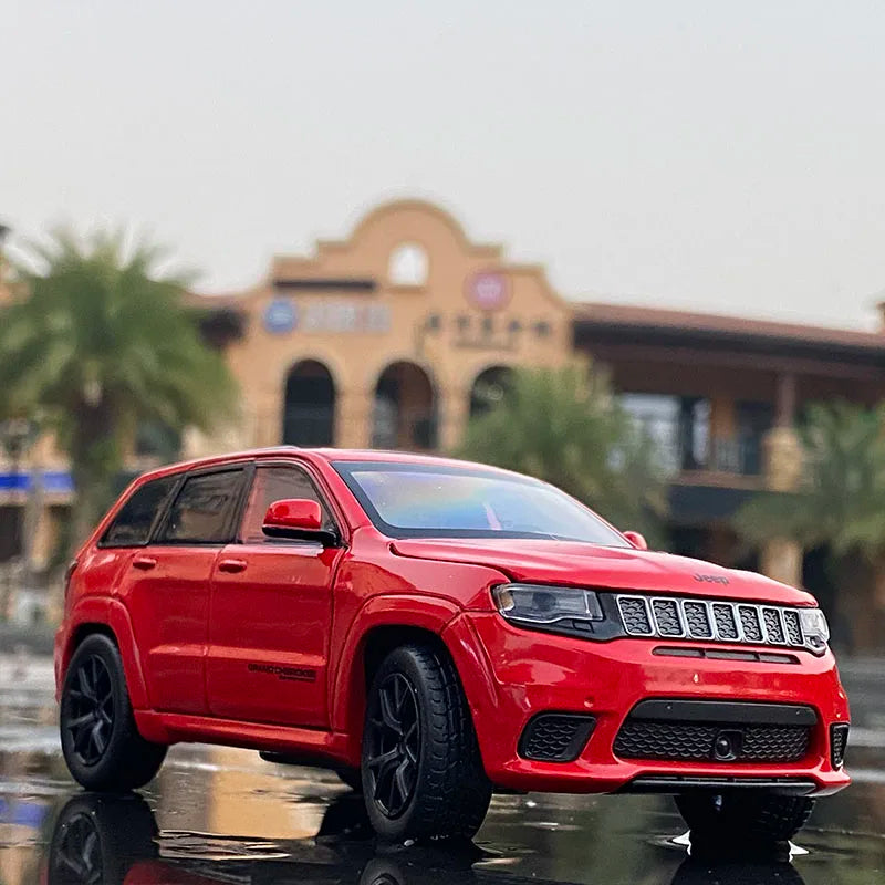 1:32 Jeep Grand Cherokee Alloy Car Model Diecasts & Toy Off-road Vehicles Metal Car Model Simulation Sound and Light Kids Gifts Red - IHavePaws