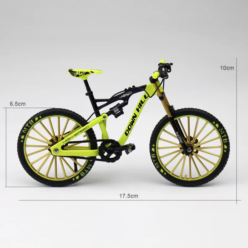 New Mini 1:10 Alloy Model Bicycle Diecast Metal Finger Mountain Bike Racing Simulation Adult Collection Toys Gift For Children