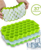 Honeycomb 37 Lattice Cube Tray Maker With Lid DIY Ice Mold - IHavePaws