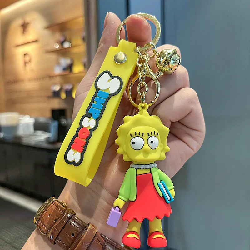 8 Kinds of The Simpsons Keychain Charm Cartoon Anime Handmade Cute Unisex Car Key chain Pendant Luggage Accessories Couple Gift 08 - ihavepaws.com