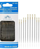 12PCS Side Holes Blind Needles Sewing Stainless Steel A-12PCS(Gold) - IHavePaws