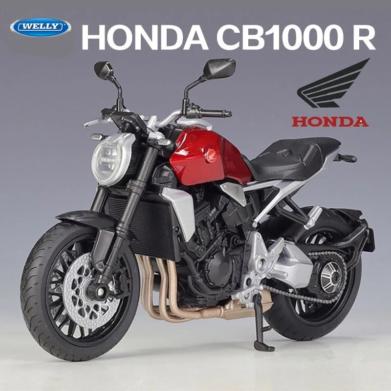 WELLY 1:12 HONDA CB1000R Alloy Race Motorcycle Model Simulation Diecast Metal Sports Motorcycle Model Collection Childrens Gifts