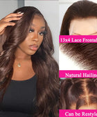 HD Chocolate Brown 13X4 Body Wave Lace Front Wig 28 30 32 Inch Brazlian Human Hair Wigs Dark Brown Transparent Lace Frontal Wig