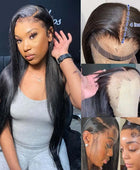 30 32 34 36Inch Straight Lace Front Wig Human Hair 13X4 13X6 Human Hair Glueless Lace Frontal Wigs For Women On Sale 180 Density