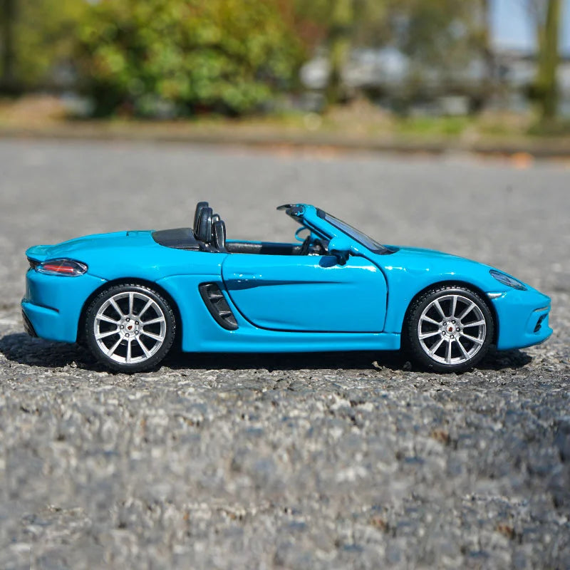 Bburago 1:24 Porsche 718 Boxster Alloy Sports Car Model Diecasts Metal Toy Racing Car Model Simulation Collection Childrens Gift - IHavePaws