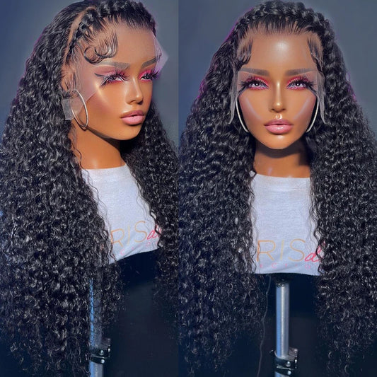 Curly Lace Front Wig 13x4 13x6 Deep Wave Transparent Lace Frontal Wigs For Women Glueless Wig Human Hair 180 Density Wear And Go