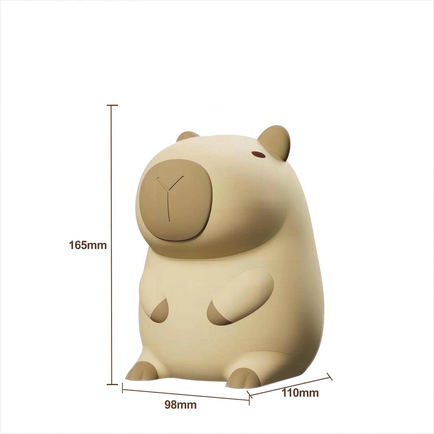 Cute Cartoon Capybara Silicone Night Light USB Rechargeable - IHavePaws