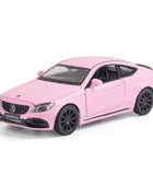 1:32 C63S Coupe Alloy Sports Car Model Diecast Metal Toy Vehicles Car Model Collection High Simulation Sound and Light Kids Gift 1 32 Pink - IHavePaws