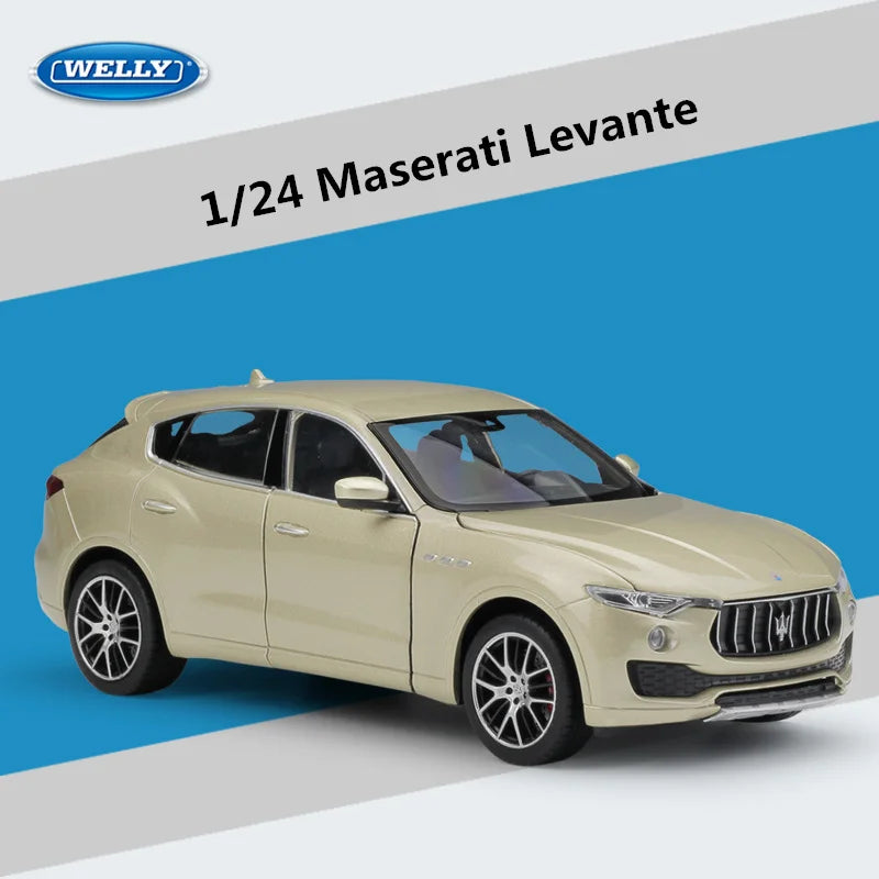 WELLY 1:24 Maserati Levante SUV Alloy Car Model Diecasts Metal Vehicles Car Model High Simulation Collection Childrens Toy Gifts - IHavePaws