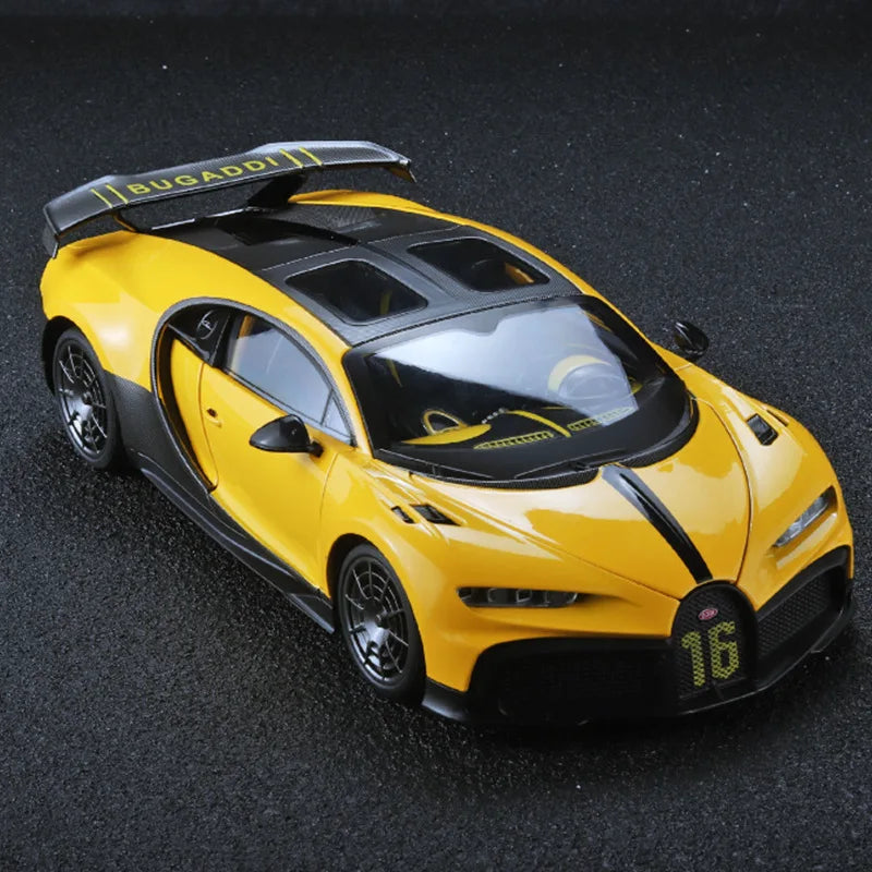 1:18 Bugatti Chiron PUR SPORT Alloy Sports Model Diecast Metal Racing Car Vehicle Model Sound and Light Simulation Kids Toy Gift - IHavePaws